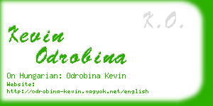 kevin odrobina business card